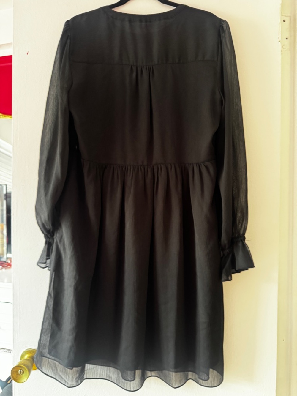 Boden Black Ruffle Front Blouse Dress - Picture 3 of 3
